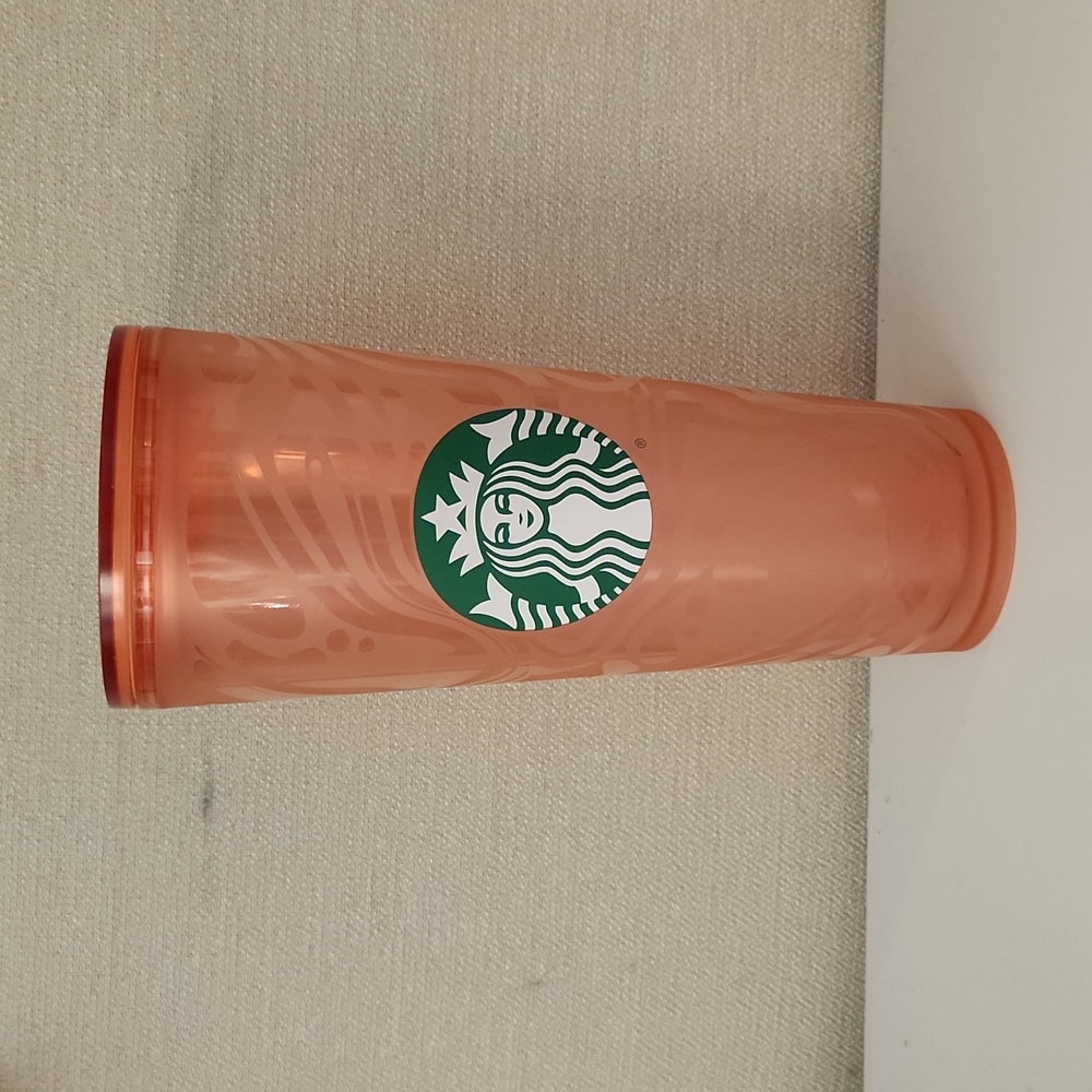 Starbucks 24oz Cold Cup Orange Swirls
